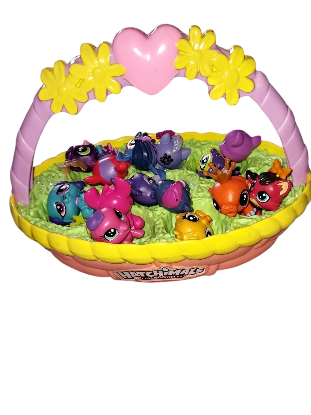 Littlest Pet Shop And Hatchimal Pink & Yellow Flower Basket with Colorful Pets - Picture 2 of 2